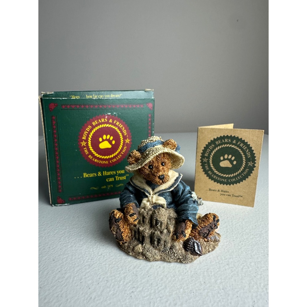 Boyds Bears & Friends Bearstone Collection 1994 Sailor Sandcastle Figurine